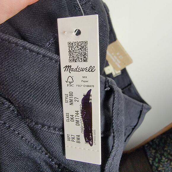 Madewell Women's Size 27 Mid Rise Roadtripper Skinny Jeans Black - Picture 4 of 8